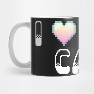 I Heart My Cat Video Game Graphic White Mug